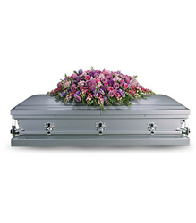 Lavender Tribute Full Couch Casket Spray